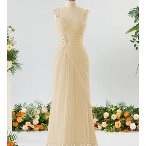 Elegant Champagne Evening Gown